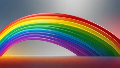 rainbow realistic on background