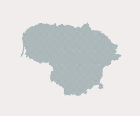 Vector map Lithuania for points, dotted template