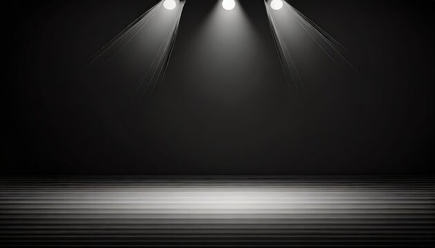 an elegant and minimalist black background with spotlights can be used for your product presentations product promotions etc generative ai © Patti