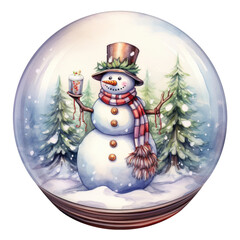 snowman with christmas ball