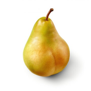 A single piece of pear isolated on white background