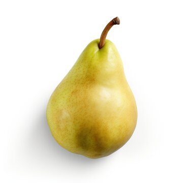 A single piece of pear isolated on white background