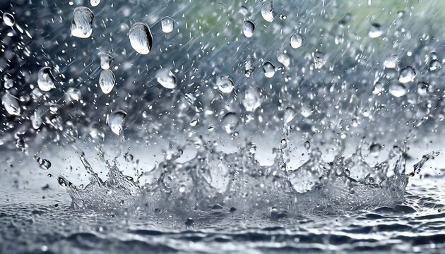 drops of water wet rain splash background