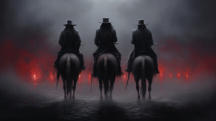 The Four Horsemen of the Apocalypse - obrazy, fototapety, plakaty