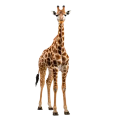 Gordijnen giraffe isolated on white © Buse