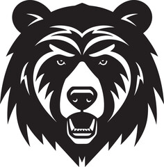 Black Bear Silhouette Vector IllustrationVisually Striking Wild Bear Vector Design