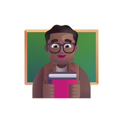Man Teacher: Medium-Dark Skin Tone