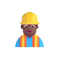Man Construction Worker : Medium-Dark Skin Tone