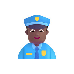 Man Police Officer : Medium-Dark Skin Tone