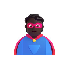 Person Superhero: Dark Skin Tone