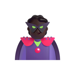 Person Supervillain: Dark Skin Tone