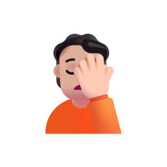  Person Facepalming : Light Skin Tone