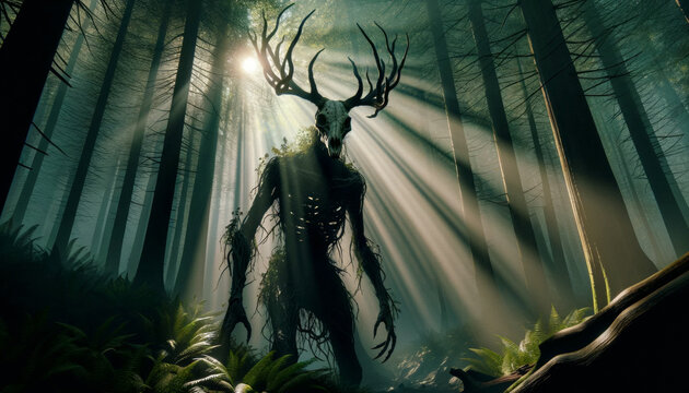 Leshen leszy forest demonic spirit from slavic polish folklore