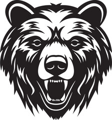 Stylized Majesty Black Bear Vector IllustrationDynamic Aura Wild Bear Vector Image