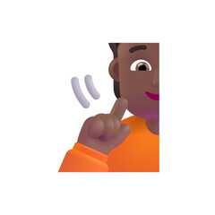 Deaf Person: Medium-Dark Skin Tone