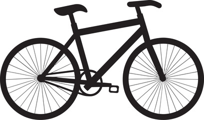 Fototapeta na wymiar Cityscape Cruise Black Bicycle GraphicsMidnight Motion Vectorized Bikes