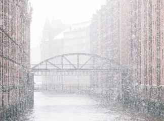 snowstorm in Hamburg