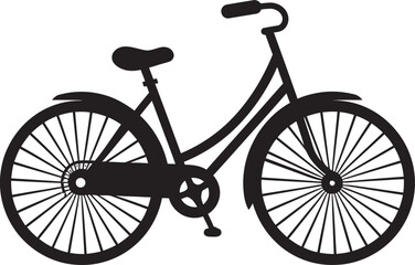 Graphite Urban Wheels Vector BikesSleek Shadows Black Bicycle Vectors