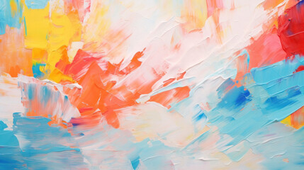 Abstract rough colorful multicolored art painting texture, with oil brushstroke, pallet knife paint...