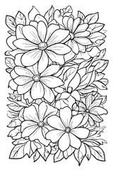 sketch of an abstract flower pattern
