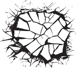 Fragmented Symphony Vector Art of Shattered GlassBroken Dreams Vector Illustration of Glass Shards