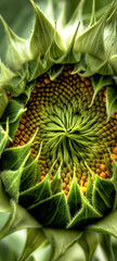 Fototapeta premium Summer sunflower close up . generative AI