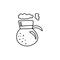 Cute doodle coffee shop