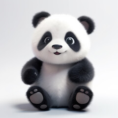 Adorable Panda 3D Character Art