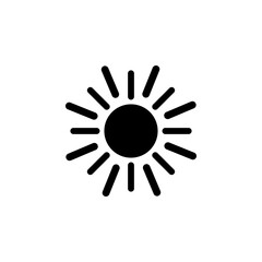 Vector sun Icon flat