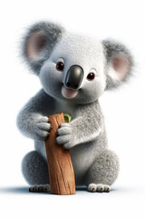 Cute Koala in Digital 3D Art
