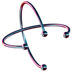 Abstact 3D Chrome Y2K Metalic