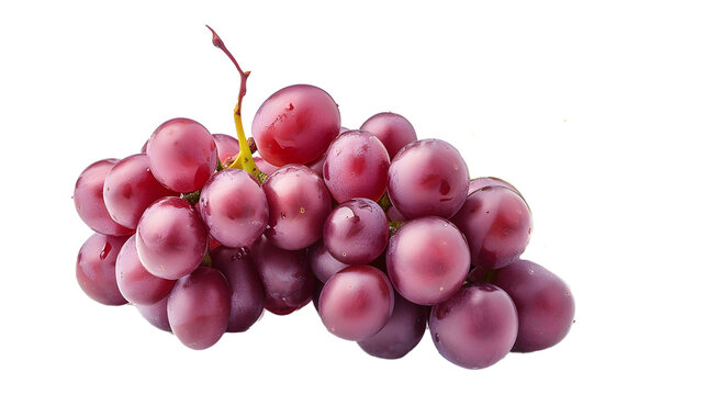 red grapes bunch isolated on white background.