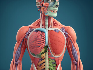 3D rendered illustration of a human anatomy