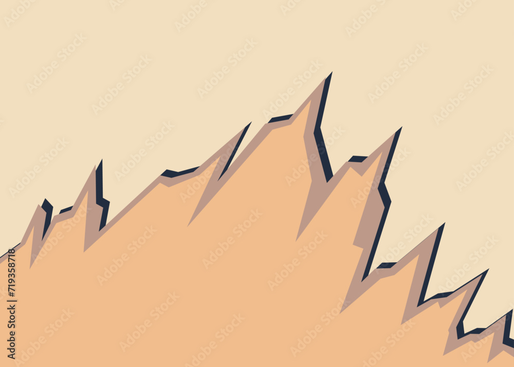 Poster abstract background with jagged pattern and with some copy space area