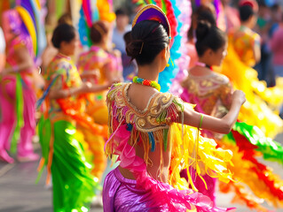 Traditional Thai celebration songkran festival