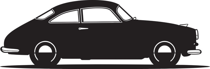 Graphite Grace Black Car Vector GraphicUrban Monochrome Car Vector in Black