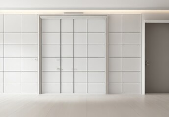 Empty home interior wall mockup 3d render