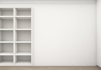 Fototapeta premium Empty home interior wall mockup 3d render