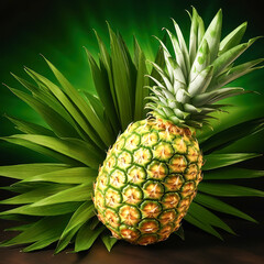 Fototapeta premium Fresh and juicy pineapple fruit