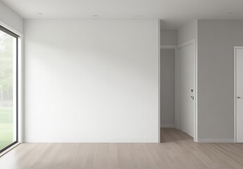 Obraz premium Empty home interior wall mockup 3d render