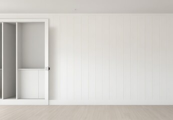 Empty home interior wall mockup 3d render