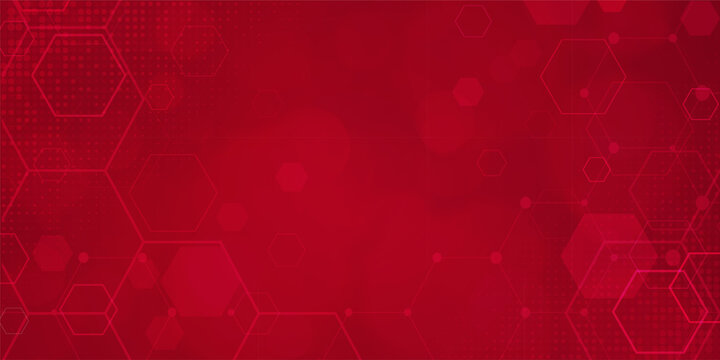 Digital technology futuristic internet network connection red background, abstract cloud cyber information communication, Ai big data science, innovation future tech, line dot illustration vector 3d