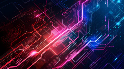 Obraz premium Technological Progress. Abstract Digital Art Background Concept