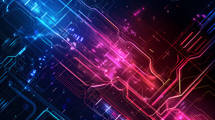 Obraz premium Technological Progress. Abstract Digital Art Background Concept