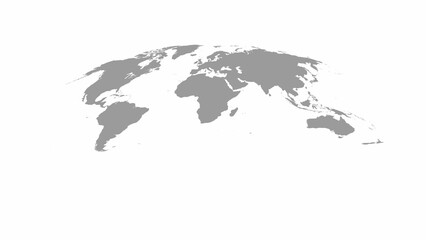 World Map In Grey Colour 