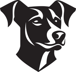 Jet Black Canine Charm Vector ArtGraphite Guardian Dog Vector Silhouette