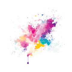 abstract colorful paint watercolor splashes