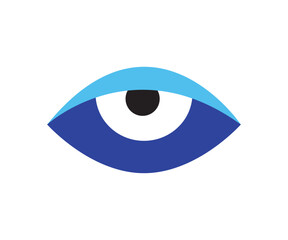 Evil eyes icon, Turkish evil eye symbols. Ethnic style blue Greek protection from the spoilage signs 