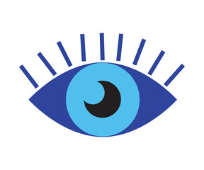 Obraz premium Evil eyes icon, evil seeing eye. Mystic esoteric signs
