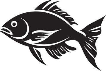 Silhouetted Nautical Poetry Fish Vector Noir TroveUnderwater Noir Harmonies Black Fish Vector Chronicles